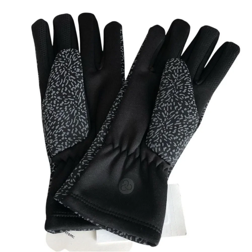 Zella NWT 360 Reflective Running Gloves Black Large